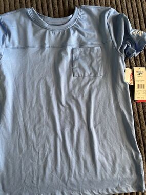Reebok boys Sky Blue Short-Sleeve Pocket Crew Tee